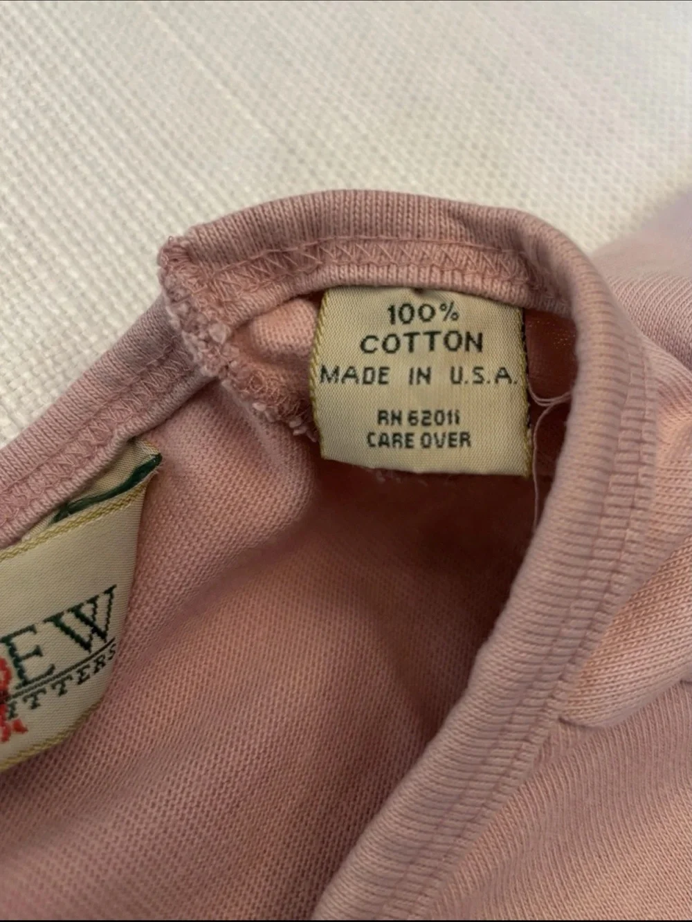 Vintage 90’s J.Crew Sweatshirt Women’s Medium Pink Gray Cotton Crewneck USA